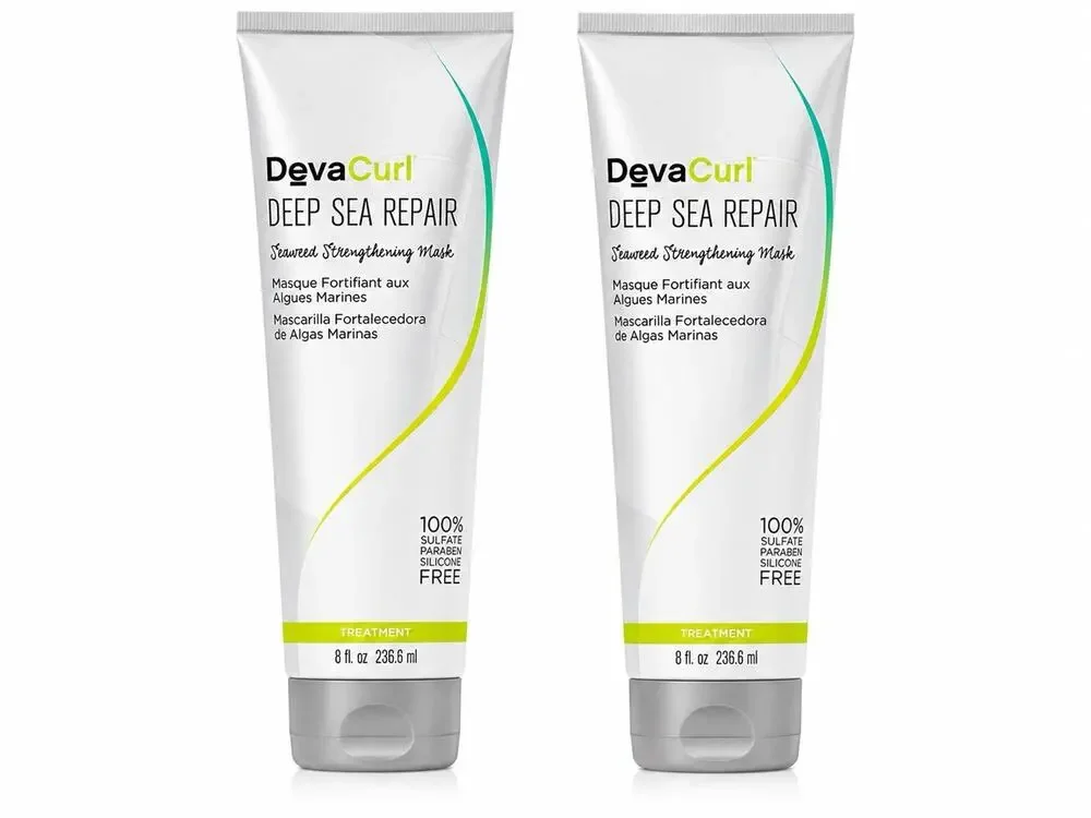 DevaCurl Deep Sea Repair Seaweed Strengthening Mask 8 fl oz Duo Pack 2x